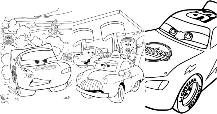 Lightning mcqueen coloring book pages